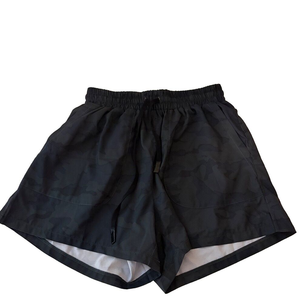 Mono B Shorts Women's Small Black Camo High Waisted 3" Inseam Active